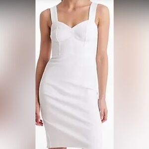 Express White Denim Midi Dress size 2